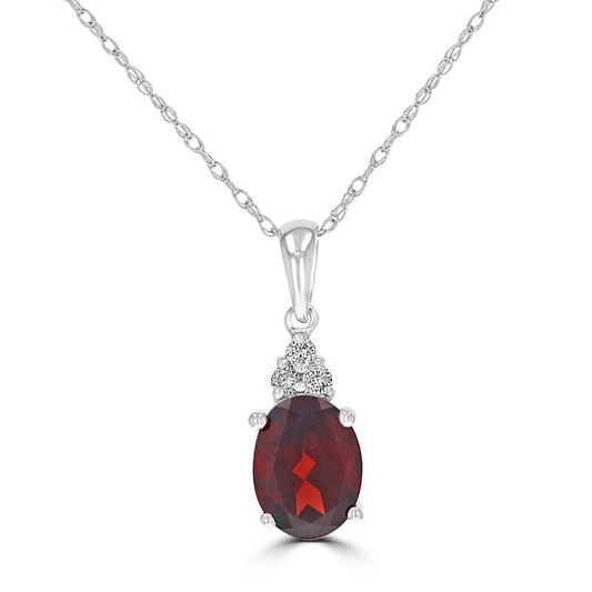 Rolland's Designs Oval Garnet Pendant