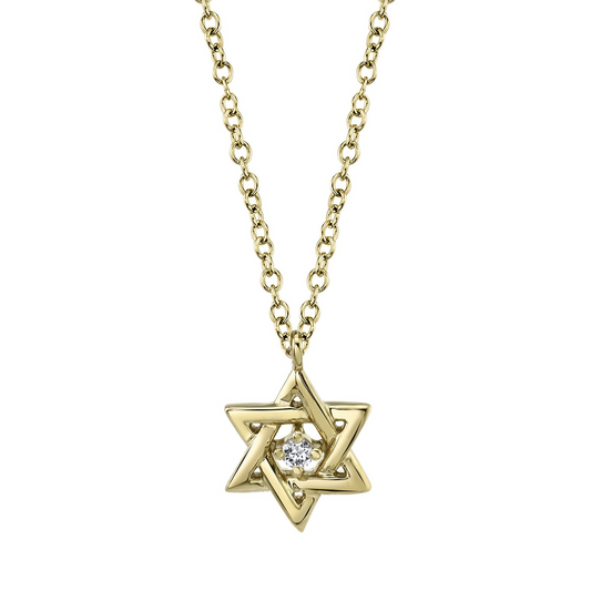 14K Gold and Diamond Star of David