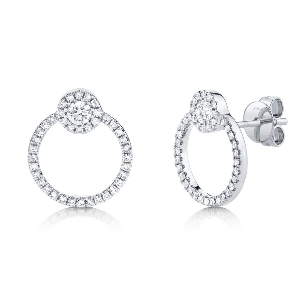 Shy 14Kw Diamond Stud Earrings