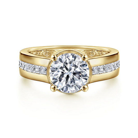 Gabriel "Dennise" Yellow Gold Semi Mount