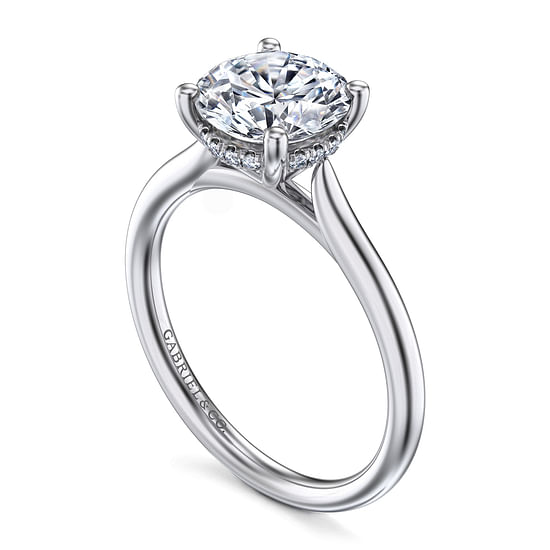 Gabriel "Azucena" White Gold Semi-Mount