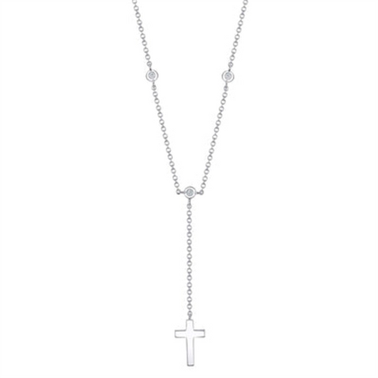 Shy Creation Diamond Cross Necklace