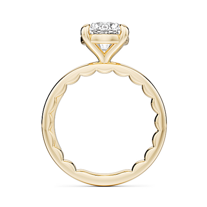 Noam Carver 14K Yellow Gold Cushioned ShankEngagement Ring