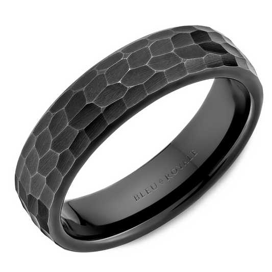 14K Gold & Rhodium Wedding Band
