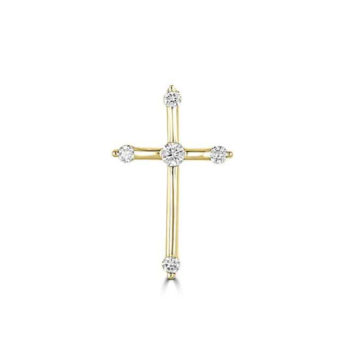 14Kw Diamond Cross Pendant