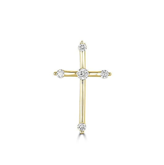 14Kw Diamond Cross Pendant