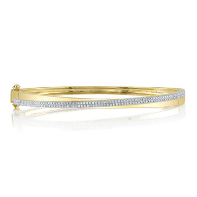 Shy Yellow Gold Diamond Bangle Bracelet