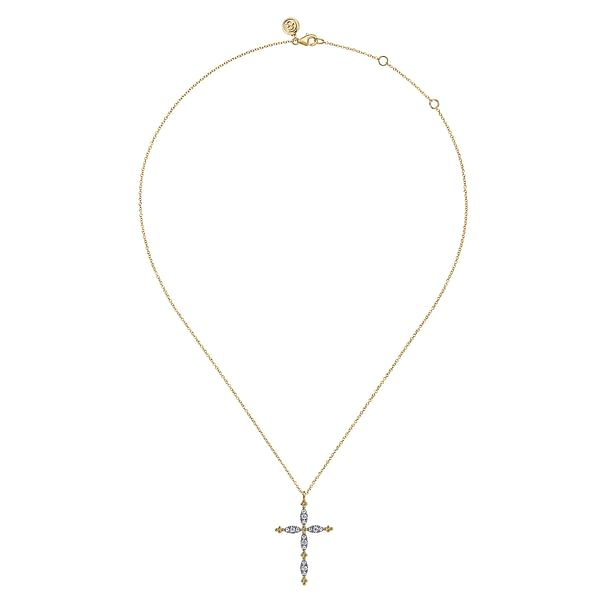Gabriel & Co. Bujukan Diamond Cross Pendant Necklace