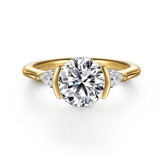Gabriel 14K Yellow Gold Bezel Engagement Ring