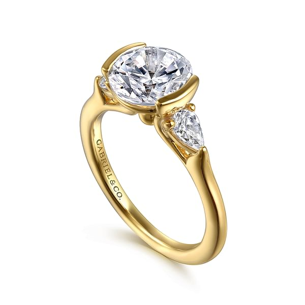 Gabriel 14K Yellow Gold Bezel Engagement Ring