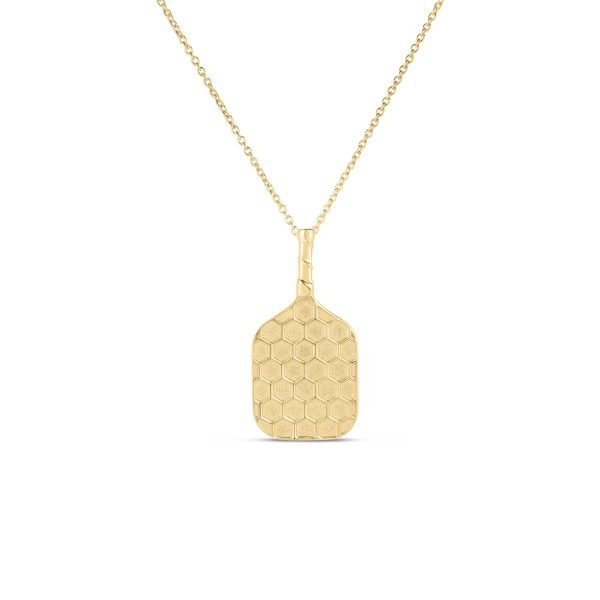 Roberto Coin Tiny Treasures 18Ky Pickle Ball Texture Racket