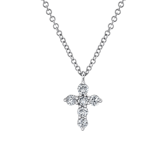 Shy Creation Diamond Cross Pendant Necklace
