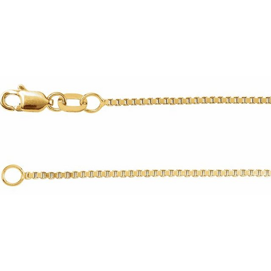 14K Yellow Gold 1.0Mm Box Chain