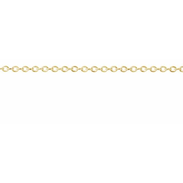 14K Yellow Gold 1.2Mm Cable Link Diamond Cut Chain