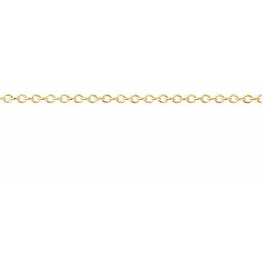 14K Yellow Gold 1.2Mm Cable Link Diamond Cut Chain