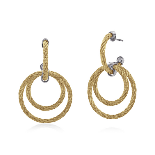 Alor 18K White Gold & Stainless Steel Earrings