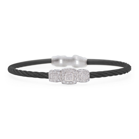Alor Black Cable Diamond Bracelet