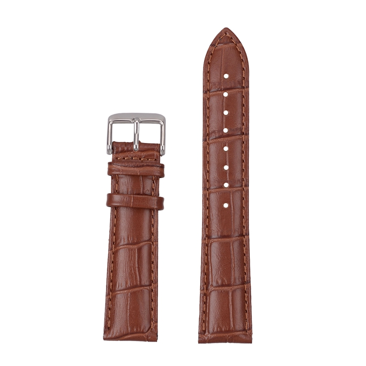 20Mm Brown Leather Watch Strap