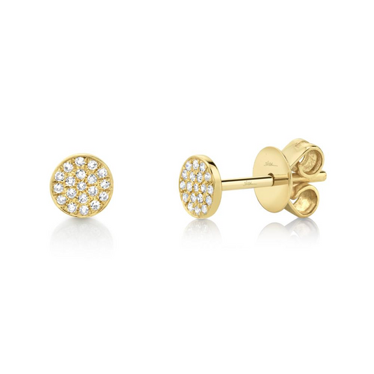 Shy Creation Diamond Pave Stud Earrings
