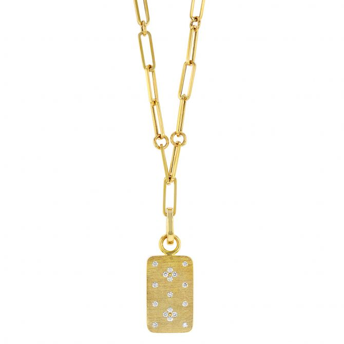 Roberto Coin Venetian Princess Diamond Dog Tag