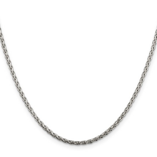 Silver Diamond-Cut Spiga Chain