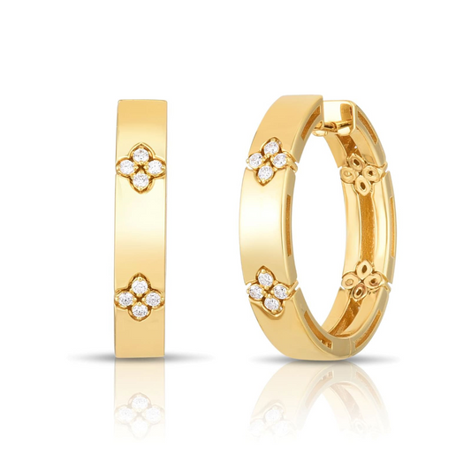 Roberto Coin Diamond Love In Verona Hoops