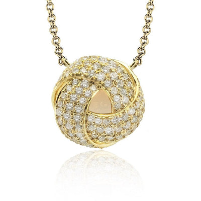 Simon G. 18Ky Round Swirl Diamond Pendant