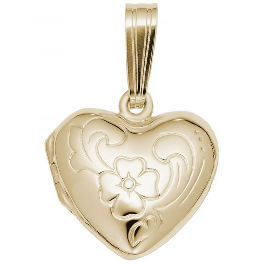 Rolland's Designs Yellow Gold Heart Locket Pendant
