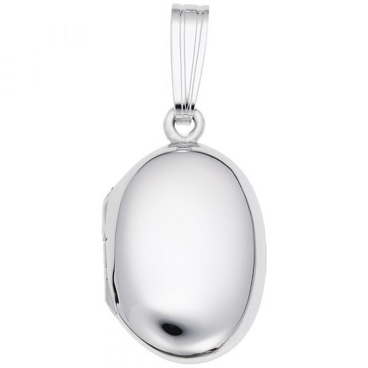 Rolland's Designs Sterling Silver Oval Locket Pendant