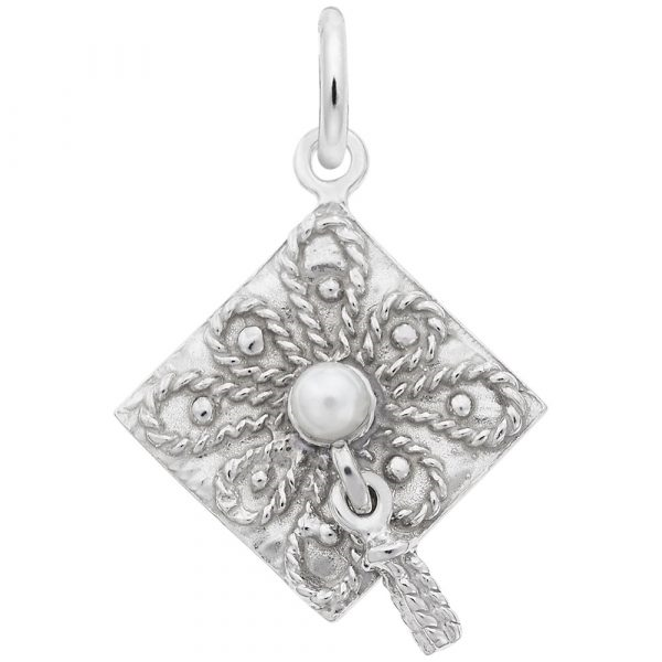 Rolland's Designs Sterling Silver Graduation Cap Pendant