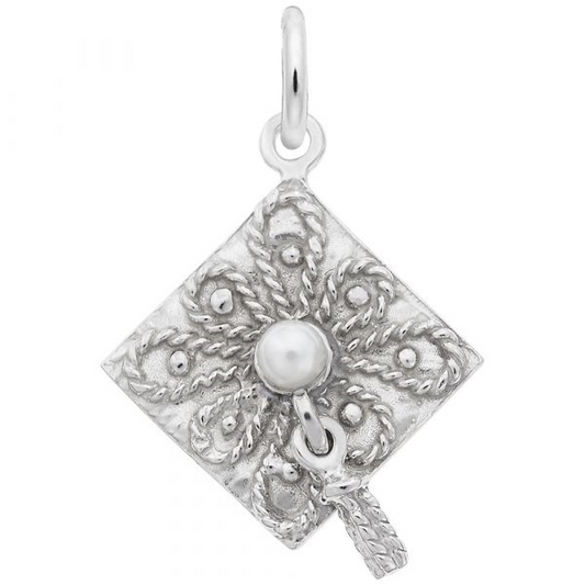 Rolland's Designs Sterling Silver Graduation Cap Pendant
