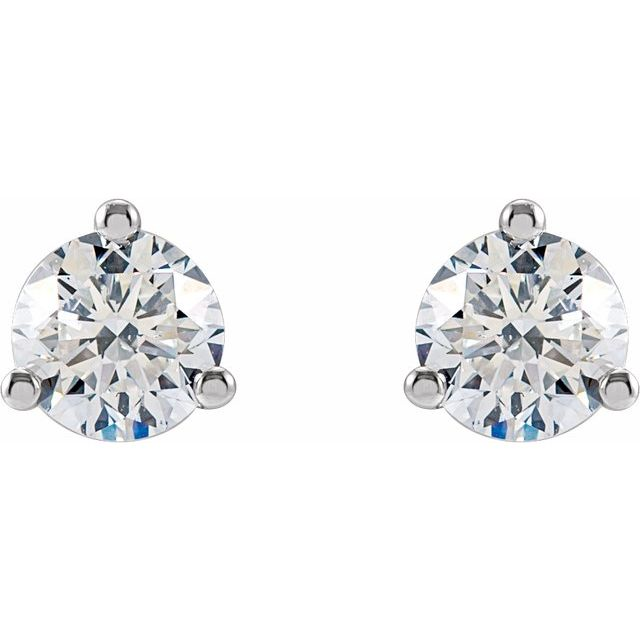 14K White Gold Diamond Stud Earrings -0.72cts
