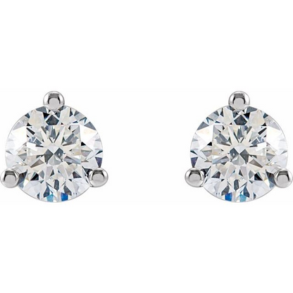 14K White Gold Diamond Stud Earrings -0.72cts