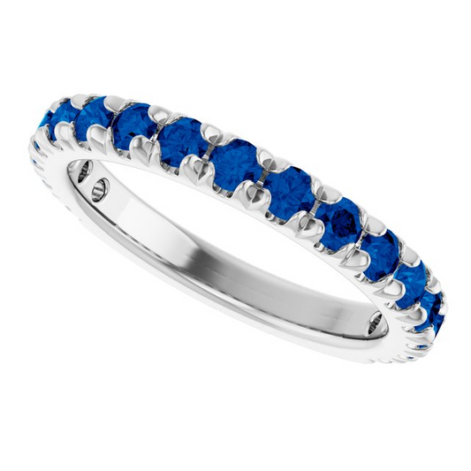 Rolland's Designs 14K White Gold & Sapphire Band