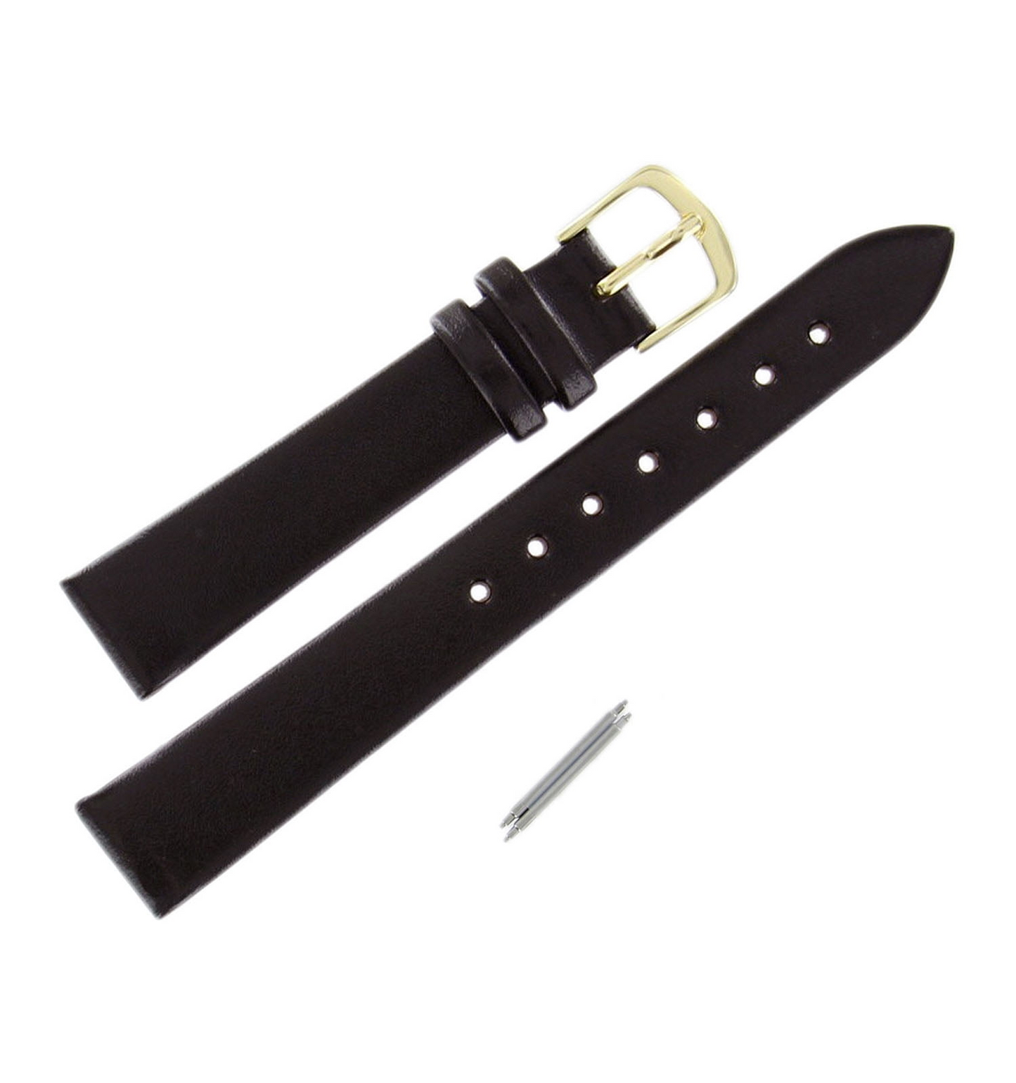 16Mm Genuine Calfskin Brown Watch Strap