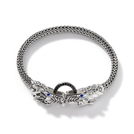 John Hardy Naga Bracelet with Black Sapphire and Spinel