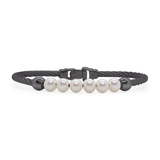 Alor Freshwater Pearl Cable Wire Bracelet