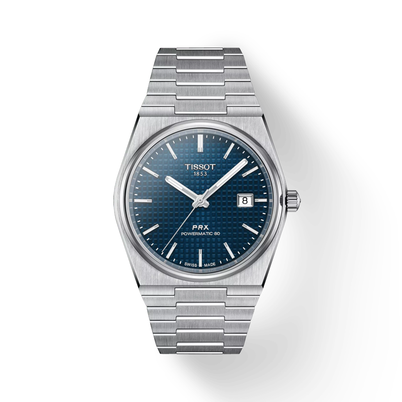 Tissot Prx40250 Gents 40Mm Auto Ss Blue Dial Stainless Steel Grey Watch