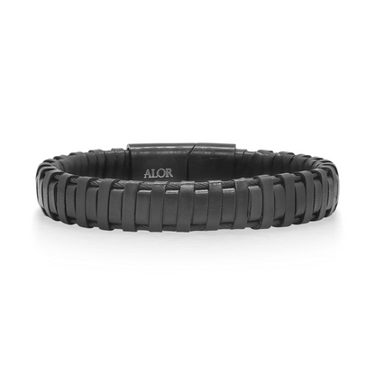 Alor Braided Leather Cable Bracelet