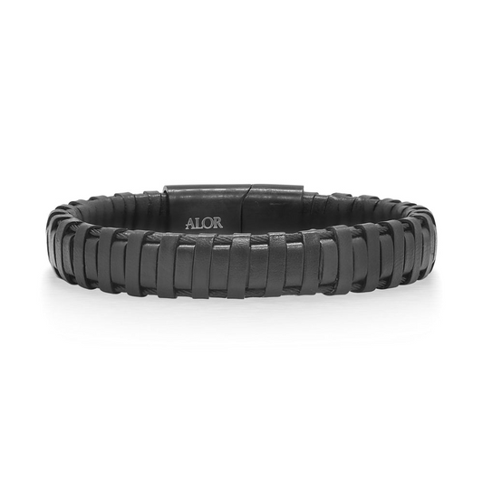 Alor Braided Leather Cable Bracelet