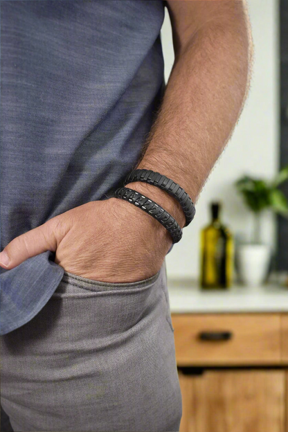 Alor Braided Leather Cable Bracelet