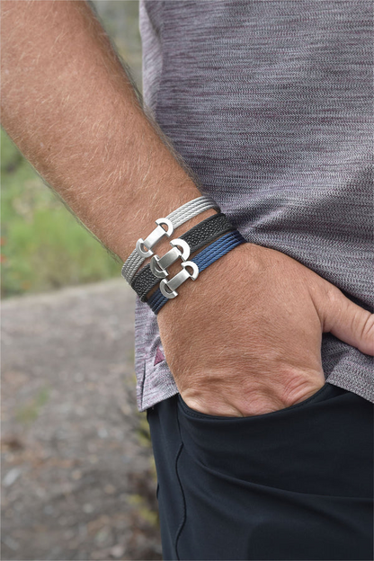 Alor Black Cable Matte Finished ID Bracelet
