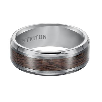 Rolland's Designs Tungsten Carbide Wood Wedding Band