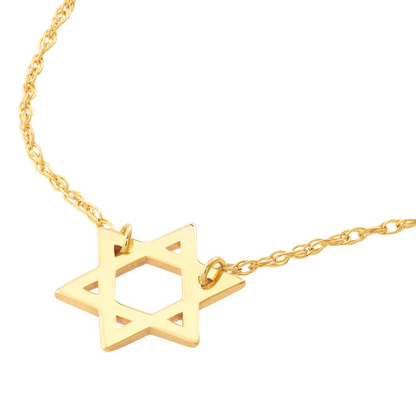 Rolland's Designs 14K Yellow Gold Star of David Necklace