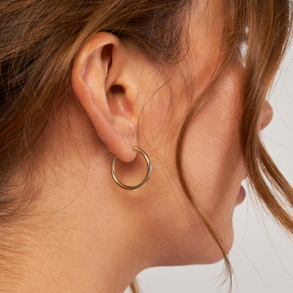 Rolland's Designs 14k Round Tube Hoops 2x20mm
