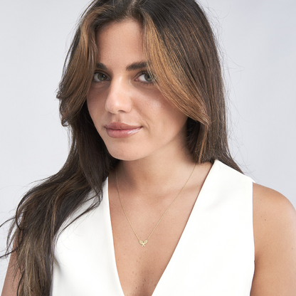 Rolland's Designs 14K Gold Tennis Racket Necklace