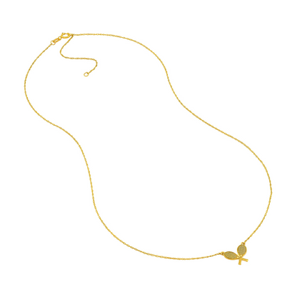 Rolland's Designs 14K Gold Tennis Racket Necklace