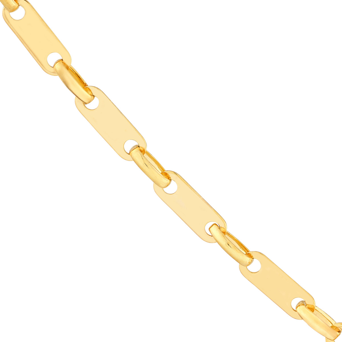 Rolland's Designs 14K Yellow Gold Flat Link Chain Necklace