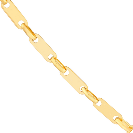 Rolland's Designs 14K Yellow Gold Flat Link Chain Necklace