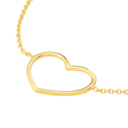 Rolland's Designs 14K Yellow Gold Heart Bracelet
